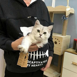 Kapuzenpullover mit Katzendruck für Haustierliebhaber