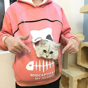 Kapuzenpullover mit Katzendruck für Haustierliebhaber