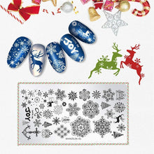 Laden Sie das Bild in den Galerie-Viewer, Nail Art Stamping Vorlage - Weihnachten-Stil(5 Arten)