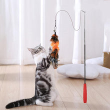 Laden Sie das Bild in den Galerie-Viewer, Einziehbarer Katzenfeder-Spielzeugstab Set (7 PCs)