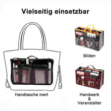 Laden Sie das Bild in den Galerie-Viewer, Frauen Tasche praktische Handtasche Geldbörse Nylon Dual Organizer Insert Cosmetic Lagerung