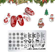 Laden Sie das Bild in den Galerie-Viewer, Nail Art Stamping Vorlage - Weihnachten-Stil(5 Arten)