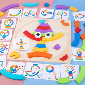 Pädagogisches Farbblockpuzzle für Kinder