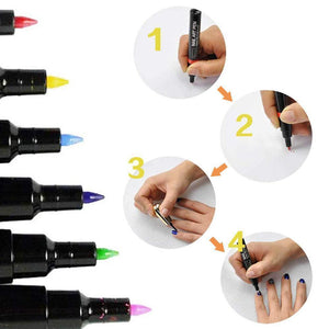 Bequee DIY 3D Nagel Stift, 16 Farben ein Set