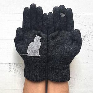 Stehaufe™ Handschuhe aus Baumwolle im Katzenstil