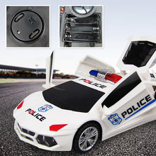 Laden Sie das Bild in den Galerie-Viewer, 360 Grad-Drehrad-musikalische LED, die elektronisches Polizeiwagen beleuchtet