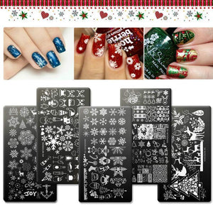 Nail Art Stamping Vorlage - Weihnachten-Stil(5 Arten)