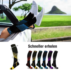 Ultra-V-Streifen Kniehohe Kompression Socken