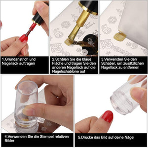 Nail Art Stamping Vorlage - Weihnachten-Stil(5 Arten)
