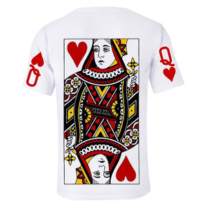 Sommer 3D Poker lose T-Shirt